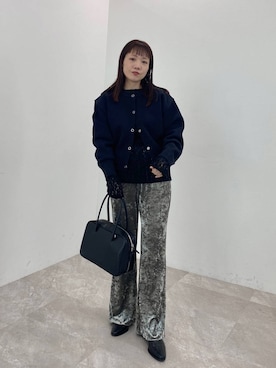 「e/rm（イーアールエム）のアイテム（パンツ）」を使った、kahoさん（レディース・156cm）の冬コーディネート