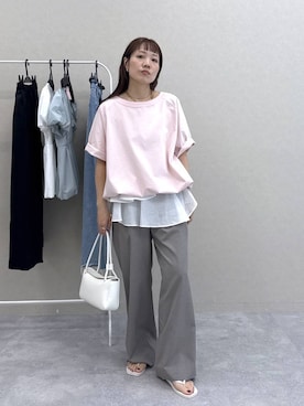 「A part by（アパートバイ）の【セレクト】Malvados（サンダル、ホワイト系）」を使った、kahoさん（レディース・156cm）の春コーディネート