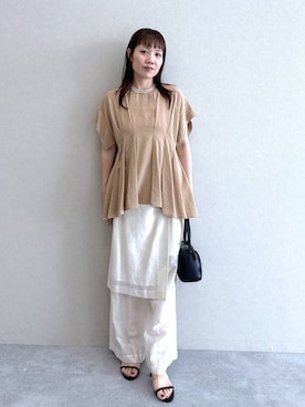 「アイテム（トップス）」を使った、kahoさん（レディース・156cm・40代）の夏コーディネート