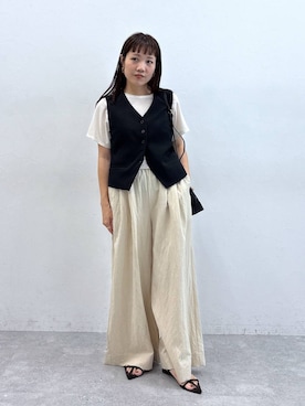 「アイテム（パンツドレス）」を使った、kahoさん（レディース・156cm・40代）の夏コーディネート