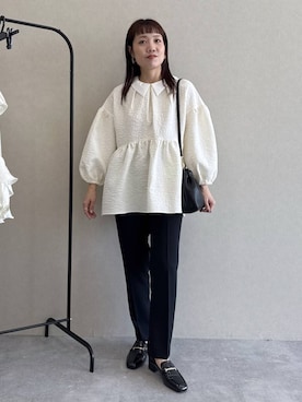 「アイテム（パンツドレス）」を使った、kahoさん（レディース・156cm）の冬コーディネート