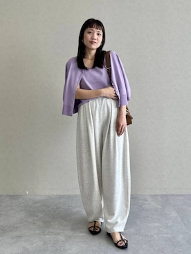 「アイテム（タンクトップ）」を使った、kahoさん（レディース・156cm・40代）の夏コーディネート