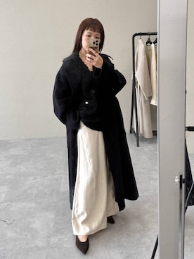 「アイテム（ステンカラーコート）」を使った、kahoさん（レディース・156cm）の秋コーディネート