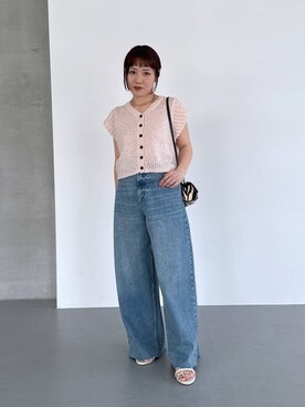 「A part by（アパートバイ）のネックカフ（ネックレス）」を使った、kahoさん（レディース・156cm・40代）の春コーディネート