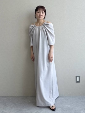 「A part by（アパートバイ）のナローストラップサンダル（サンダル、ブラック系）」を使った、kahoさん（レディース・156cm）の春コーディネート