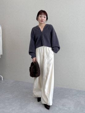 「アイテム（パンプス）」を使った、kahoさん（レディース・156cm・40代）の秋コーディネート