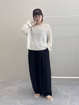 「A part by（アパートバイ）の【セレクト】Malvados（サンダル、ホワイト系）」を使った、kahoさん（レディース・156cm）の秋コーディネート