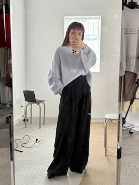 「アイテム（ニット/セーター）」を使った、kahoさん（レディース・156cm・40代）の秋コーディネート