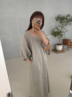 「A part by（アパートバイ）のナローストラップサンダル（サンダル、ブラック系）」を使った、kahoさん（レディース・156cm）の夏コーディネート