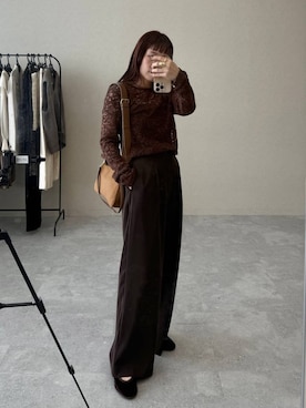 「アイテム（バレエシューズ）」を使った、kahoさん（レディース・156cm）の秋コーディネート