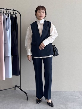 「アイテム（パンツドレス）」を使った、kahoさん（レディース・156cm）の冬コーディネート