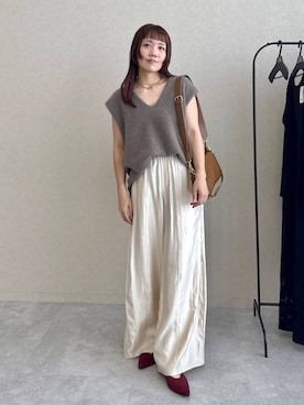 「骨格ウェーブ」｜kahoさん（レディース・156cm・40代）の秋コーディネート