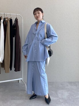 「e/rm」｜「アイテム（アクセサリー）」を使った、kahoさん（レディース・156cm）の秋コーディネート