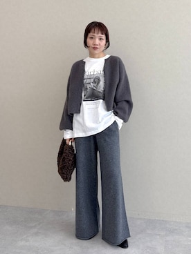 「アイテム（バレッタ/ヘアクリップ）」を使った、kahoさん（レディース・156cm・40代）の秋コーディネート