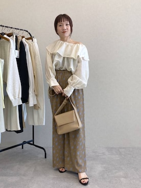 「e/rm（イーアールエム）のアイテム（パンツ）」を使った、kahoさん（レディース・156cm）の冬コーディネート