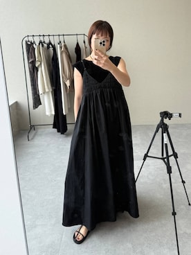 「アイテム（ヘアアクセサリー）」を使った、kahoさん（レディース・156cm・40代）の夏コーディネート