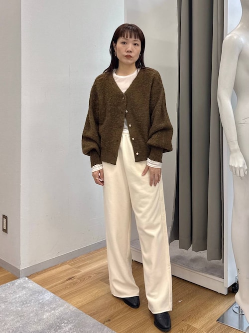 セール】【WEB限定】キンボタンシャギーVネックカーディガン