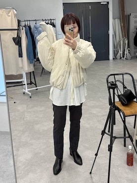 「アイテム（ブルゾン）」を使った、kahoさん（レディース・156cm・40代）の冬コーディネート