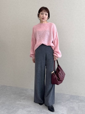 「アイテム（バレッタ/ヘアクリップ）」を使った、kahoさん（レディース・156cm）の秋コーディネート