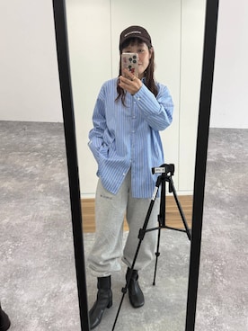 「A part by（アパートバイ）のオブリークトゥショートブーツ（ブーツ、ブラック系）」を使った、kahoさん（レディース・156cm）の秋コーディネート