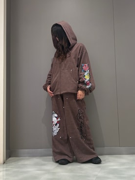 「アイテム（パーカー）」を使った、t☺︎rachanさん（レディース・158cm・30代）の秋コーディネート