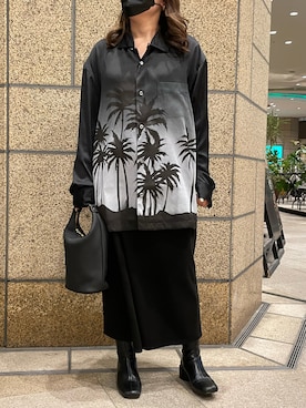 「BACKLASH（バックラッシュ）のアイテム（トップス）」を使った、t☺︎rachanさん（レディース・158cm）の冬コーディネート