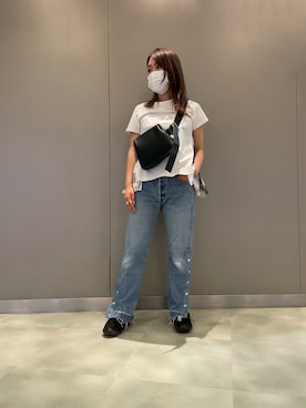 「ADDICT NOIR（アディクトノアー）のアイテム」を使った、t☺︎rachanさん（レディース・158cm）の夏コーディネート