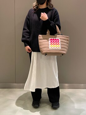 「muta（ムータ）のアイテム（バッグ）」を使った、t☺︎rachanさん（レディース・158cm）の冬コーディネート