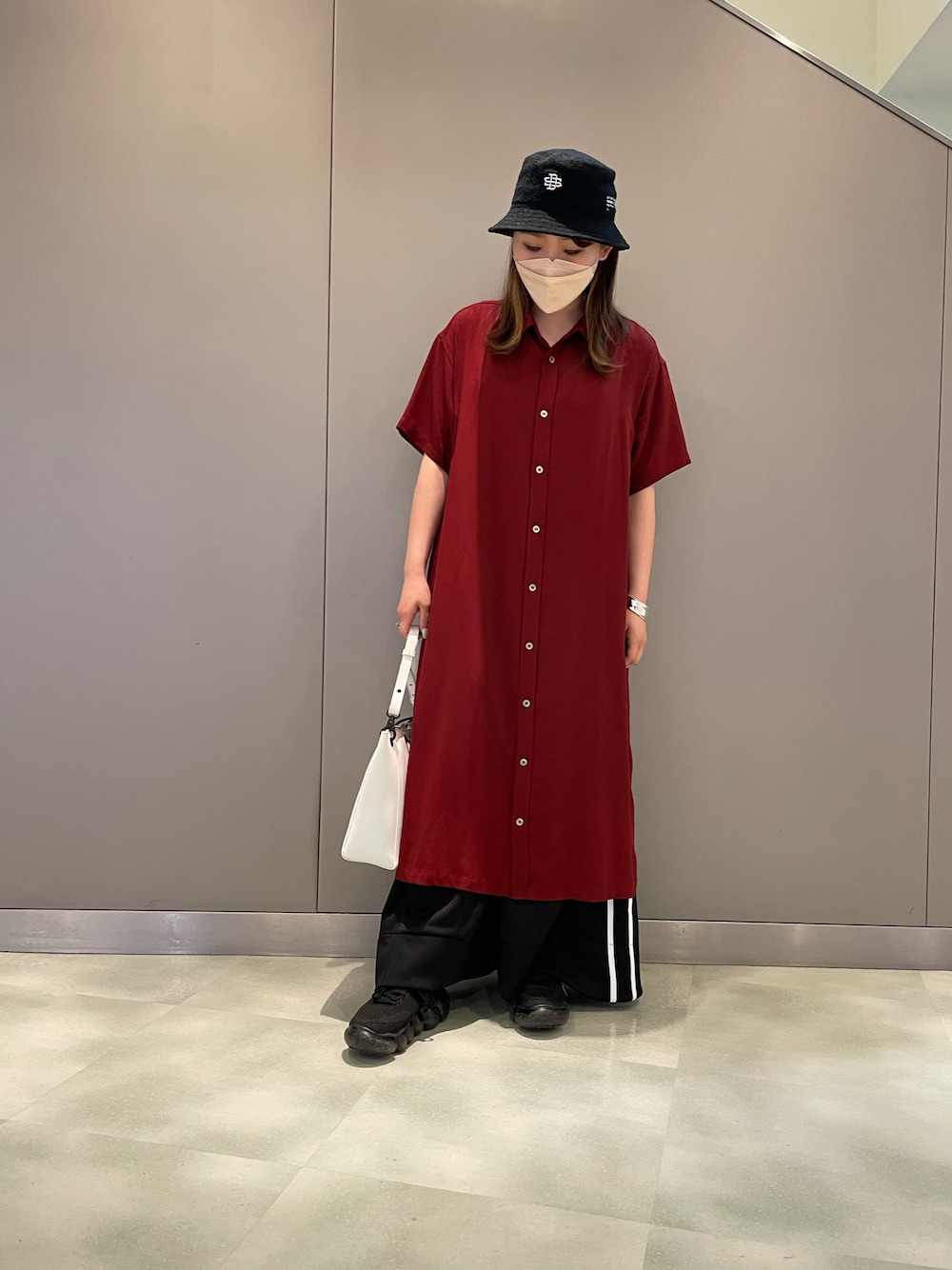 【ダブルスタンダードクロージング】パイルDロゴ ベア パッチ ハット カーキ×白 DOUBLE STANDARD CLOTHING - 【ダブルスタンダードクロージング