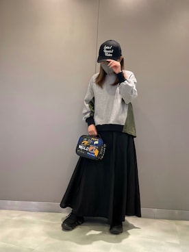 「1piu1uguale3 RELAX（ウノピュウノウグァーレトレリラックス）のアイテム（帽子）」を使った、t☺︎rachanさん（レディース・158cm）の夏コーディネート