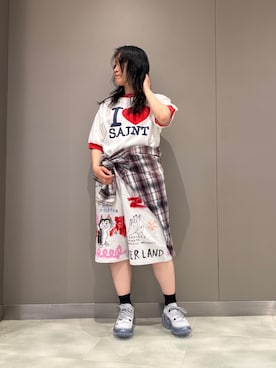 「ROYAL FLASH（ロイヤルフラッシュ）のアイテム」を使った、t☺︎rachanさん（レディース・158cm）の夏コーディネート