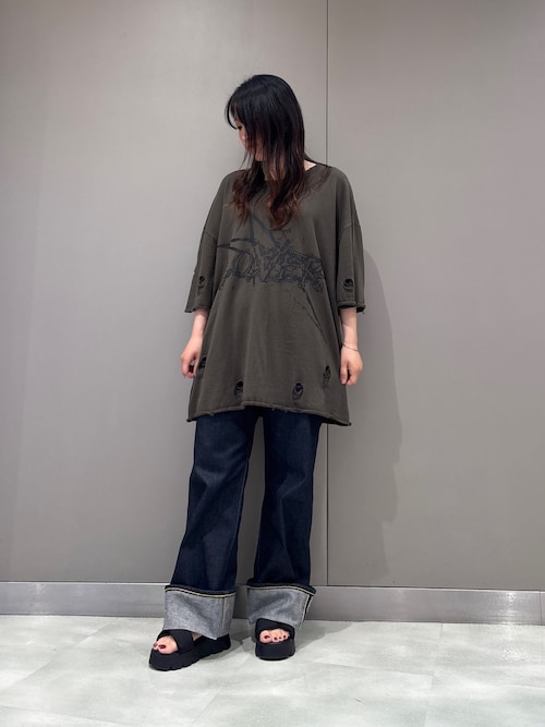FR(13)NDS フレンズ Graphic Knit TEE カーキ FR(13)NDS /フレンズ/Graphic Knit TEE（ニット/セーター）｜FR