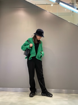 「FACETASM（ファセッタズム）のアイテム（帽子）」を使った、t☺︎rachanさん（レディース・158cm）の秋コーディネート