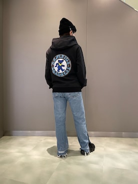 「ISAMU KATAYAMA BACKLASH（イサムカタヤマバックラッシュ）のアイテム（帽子）」を使った、t☺︎rachanさん（レディース・158cm）の夏コーディネート