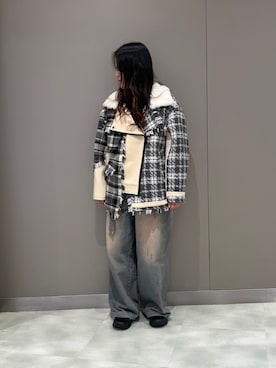 「アイテム（ブルゾン）」を使った、t☺︎rachanさん（レディース・158cm）の秋コーディネート