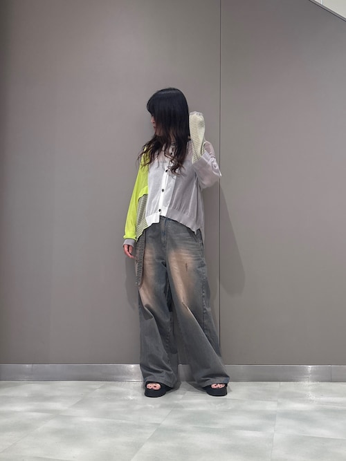 AULA AILA カーディガン AILA/アウラアイラ/別注カラーブロックシアー