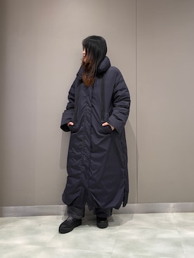 「アイテム（ダウンジャケット/コート）」を使った、t☺︎rachanさん（レディース・158cm・30代）の冬コーディネート