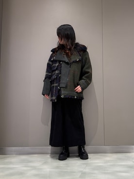 「アイテム（ブルゾン）」を使った、t☺︎rachanさん（レディース・158cm・30代）の秋コーディネート