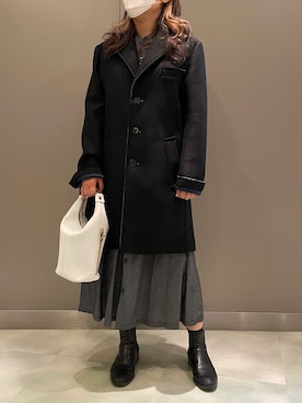「BOB（ボブ）のアイテム（ジャケット/アウター）」を使った、t☺︎rachanさん（レディース・158cm）の秋コーディネート