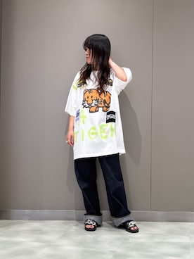 「ROYAL FLASH（ロイヤルフラッシュ）のアイテム」を使った、t☺︎rachanさん（レディース・158cm）の夏コーディネート
