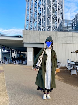 「M-65」｜「アイテム（その他）」を使った、アオハルさん（レディース・163cm）の冬コーディネート