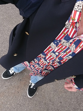 「hummel（ヒュンメル）のアイテム（スニーカー）」を使った、たかぶんごさん（メンズ・171cm）の春コーディネート