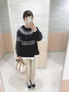 「TOPKAPI（トプカピ）のアイテム」を使った、よっちさん（レディース・164cm）の冬コーディネート