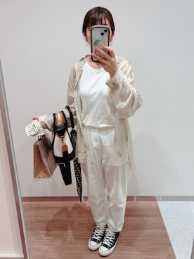 「classicalelf（クラシカルエルフ）のアイテム（パンツ）」を使った、よっちさん（レディース・165cm）の夏コーディネート