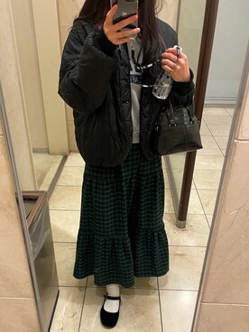 「SVEC（シュベック）のカンフーシューズ kung fu Shoes / ストラップパンプス（バレエシューズ）」を使った、しまさん（レディース・154cm）の秋コーディネート