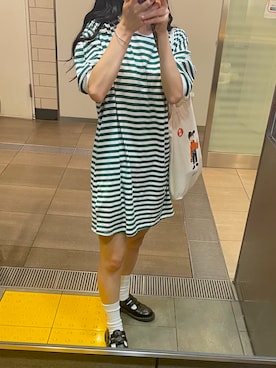 「ミニワンピ」｜しまさん（レディース・154cm）の夏コーディネート