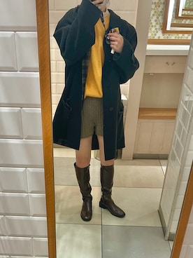 「DAKS（ダックス）のアイテム」を使った、しまさん（レディース・154cm）の秋コーディネート