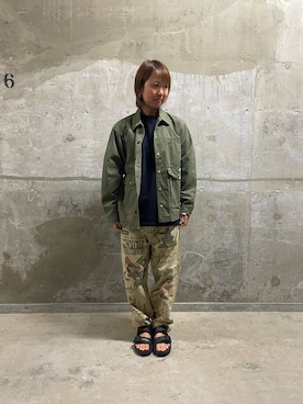 「AVIREX（アヴィレックス）のアイテム」を使った、Risaさん（レディース・163cm）の秋コーディネート