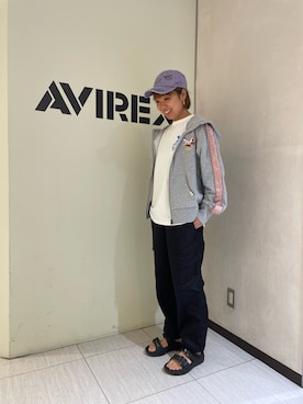 「AVIREX（アヴィレックス）のアイテム」を使った、Risaさん（レディース・163cm）の秋コーディネート