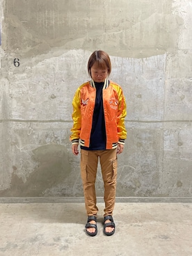 「AVIREX（アヴィレックス）のアイテム」を使った、Risaさん（レディース・163cm）の秋コーディネート